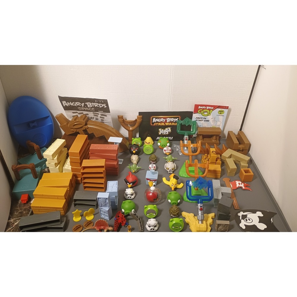 Hasbro Angry Birds Jenga Game Lot Mixed Star Wars Space